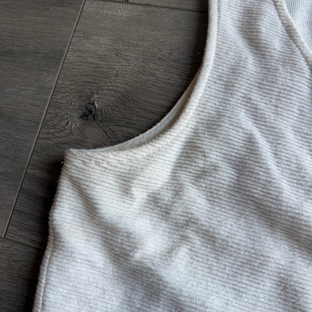 Texture & Thread x Madewell Button front tie tank - size medium - cream - Picture 5 of 6
